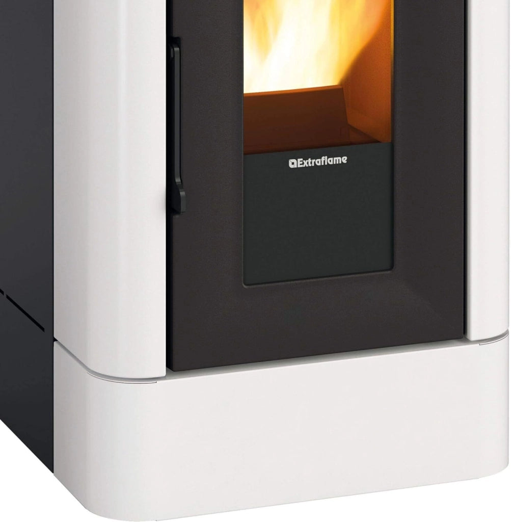 La Nordica 1283251 Lucia Plus Stufa a Pellet Canalizzata Potenza 3 6 12 kW Efficienza 91 7% con Telecomando e Wi Fi colore Bianco
