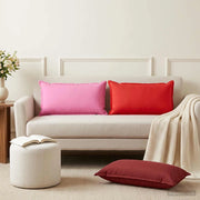 Cuscino con cuscino HOUTEN 2 pz Rosso Vino Poliestere 934093