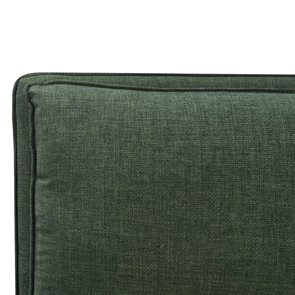 Letto matrimoniale in tessuto verde scuro con contenitore 160 x 200 cm camera da letto moderna