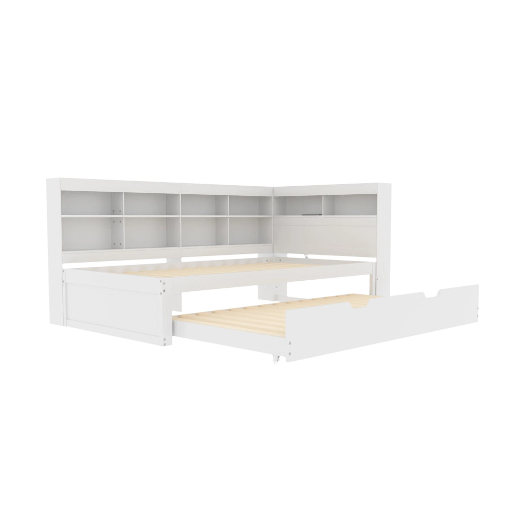 letto singolo legno bianco 116 x 222.5 cm