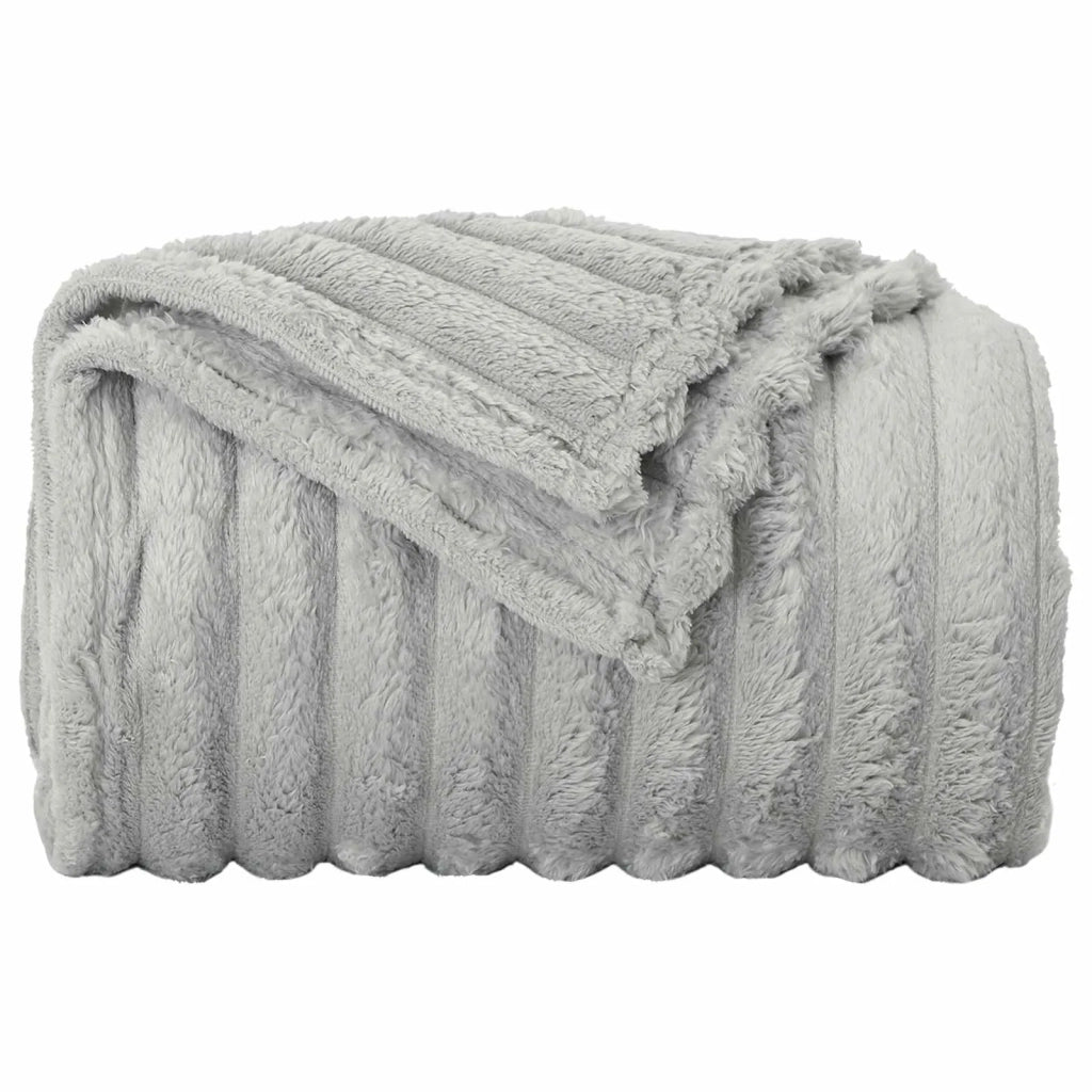 Coperte da Pile 6 pz Grigio 200 x 150 cm Panno