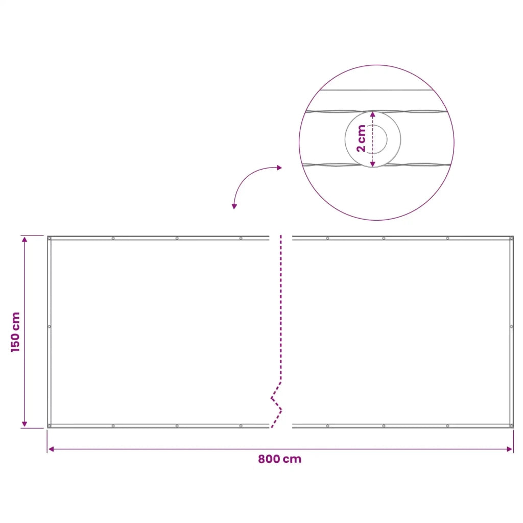 Schermo di Privacy per Balcone 150 x 800 cm 42036620