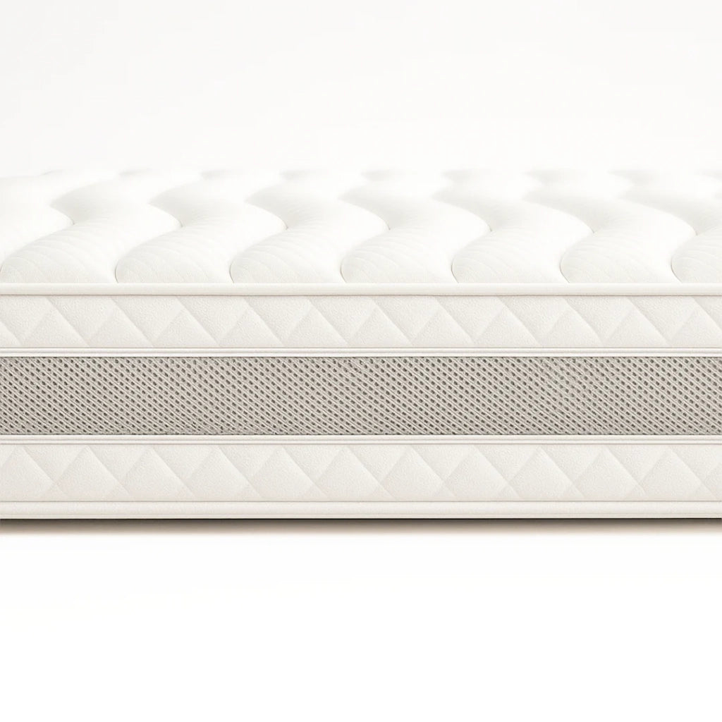 Materasso 140x200 matrimoniale ergonomico e traspirante 20 cm | Comfort naturale e design scandi ad alta rigidità | The White Stone