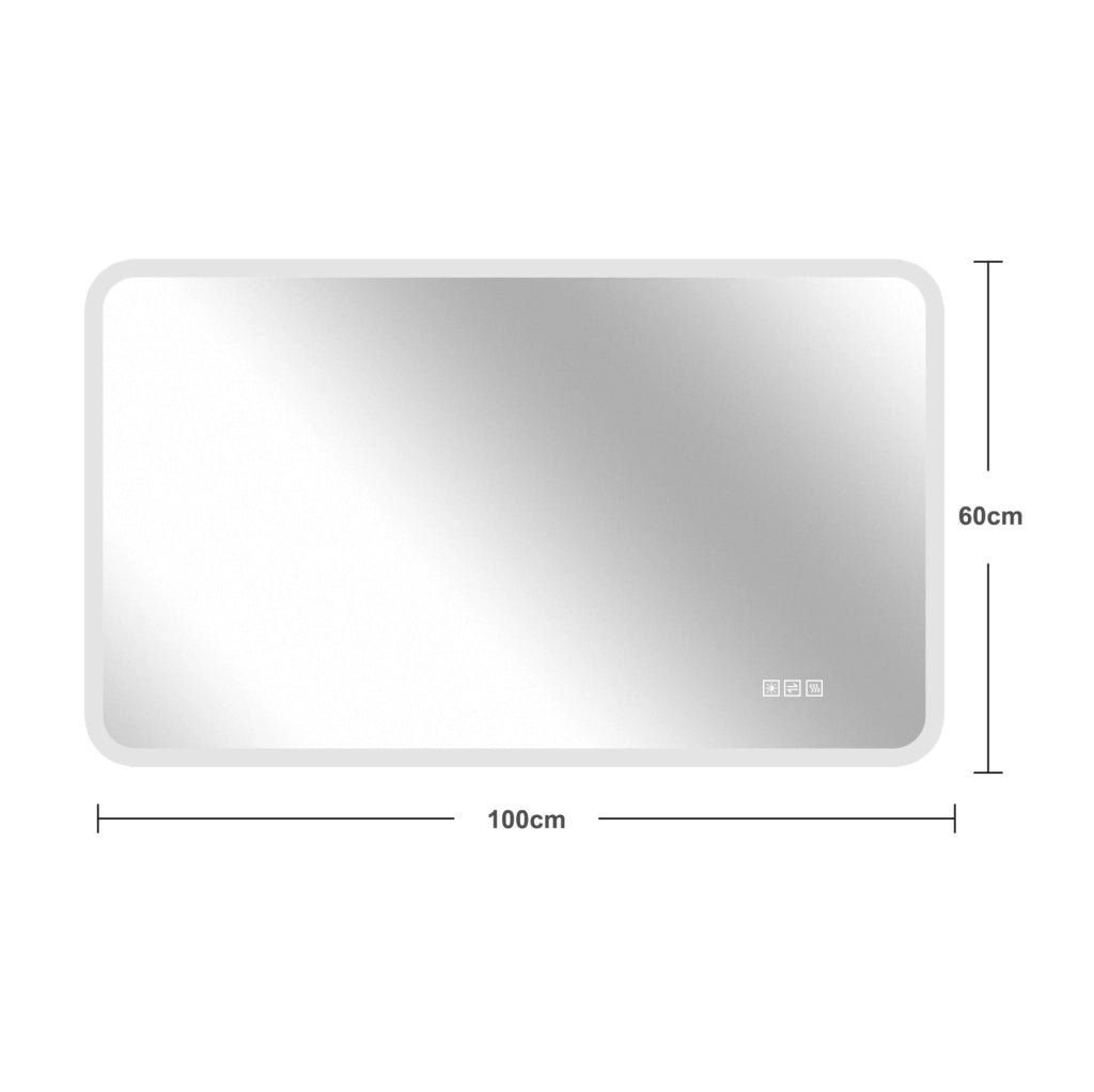 Specchio LED da bagno con antiappannamento e luce regolabile