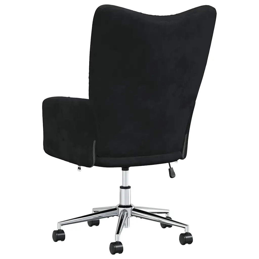 Poltrona Relax Nera in Velluto 328167