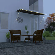 Tenda da Sole Retrattile con LED-Tenda parasole per Patio 300x150 cm Antracite