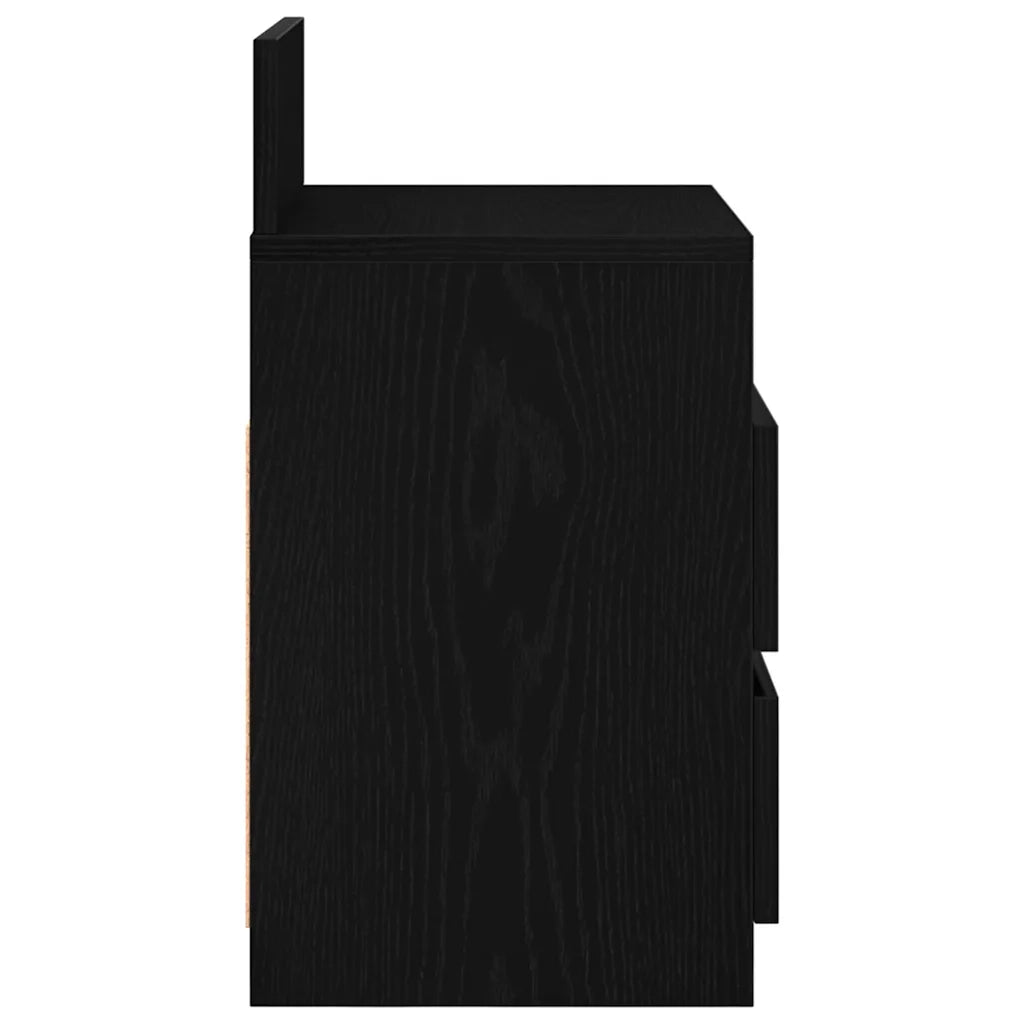 Comodino con 2 Cassetti Nero 40x33x60 cm 858562