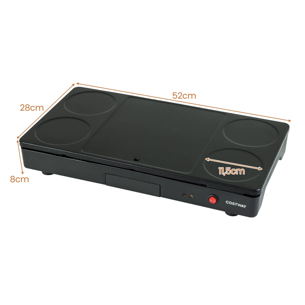Barbecue elettrico da tavolo 1000w piastra antiaderente per raclette e bistecca con 4 padelle e accessori, Griglia elettrica da tavolo
