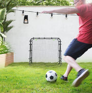 Rebounder da calcio pieghevole regolabile in acciaio nero