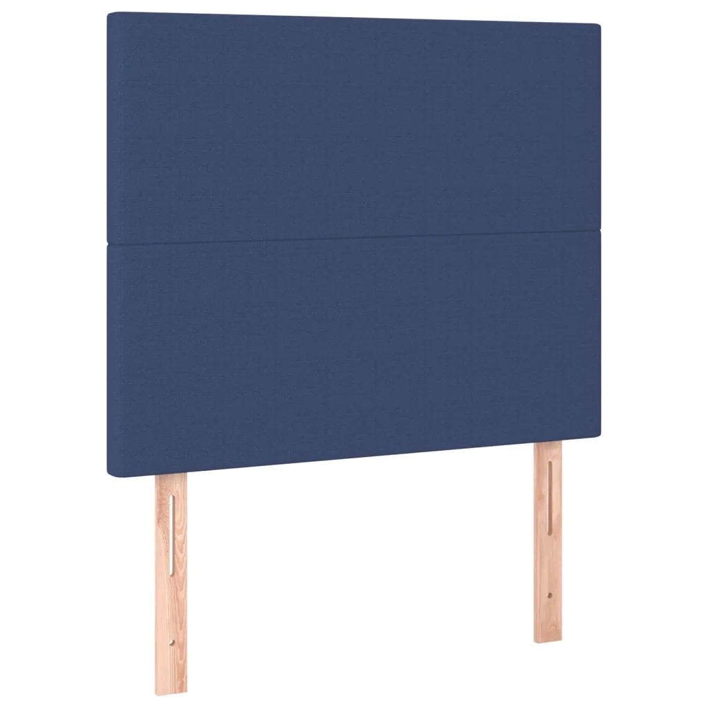 Letto singolo | Letto per adulti | Giroletto a Molle con Materasso Blu 90x190 cm in Tessuto