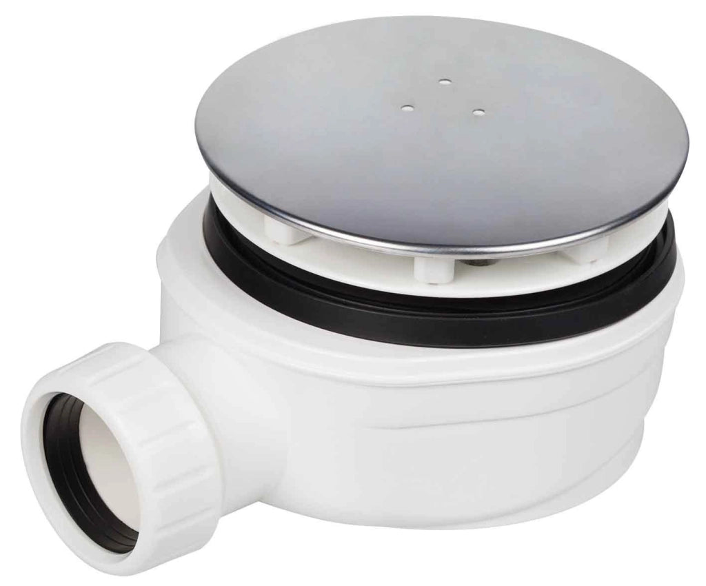 Piletta Doccia ribassata con Sifone GRAVITAZIONALE e calotta INOX  120mm - Foro 90mm - Uscita 40mm - H.51mm