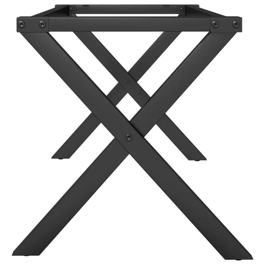 Telaio Gambe a X per Tavolino da Salotto 70x30x43 cm in Acciaio 357898