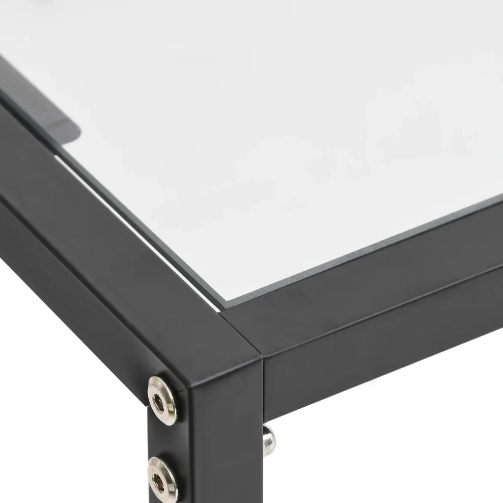 Tavolo Consolle Trasparente 160x35x75,5 cm in Vetro Temperato 331678