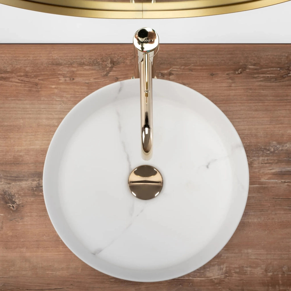 Lavabo Da Appoggio Rea Sami Marble Mat