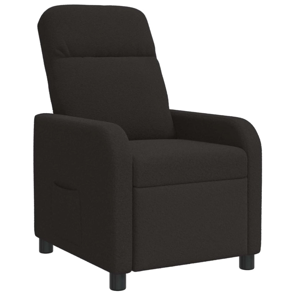 Poltrona reclinabile Nero Bouclé 42034937