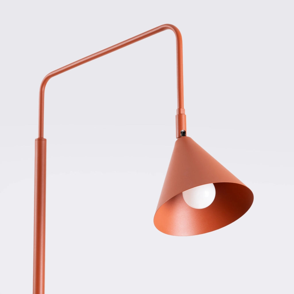 Lampada da terra NOX ocra rossa