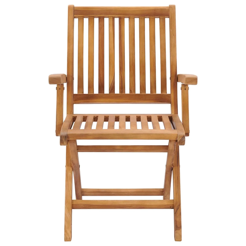 Sedie da Giardino Pieghevoli con Cuscini 8 pz Massello di Teak 3072795