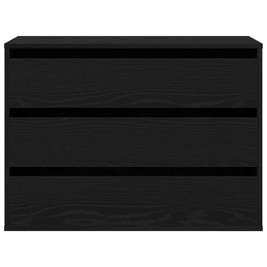 Mobile contenitore moderno per un'organizzazione efficiente 80 x 41 x 58 cm legno composito nero 02_0052156