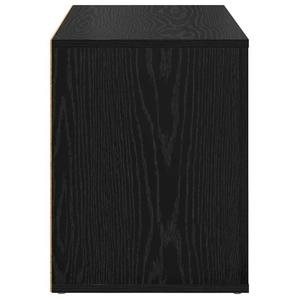 Scarpiera 75 x 35 x 45 cm Legno ingegnerizzato Rovere nero 881017