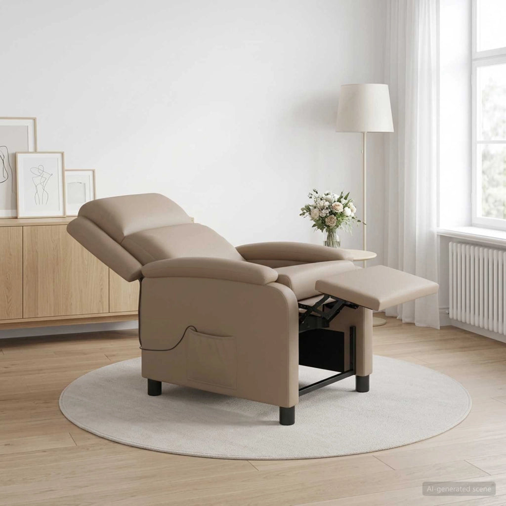 Poltrona Massaggiante Cappuccino Similpelle 42034867