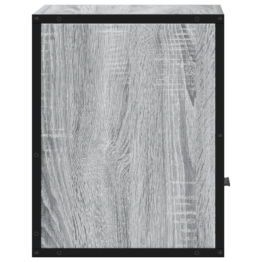 Comodino | Armadio da Notte | Mobiletto da notte a Muro Grigio Sonoma 40x31x39,5 cm