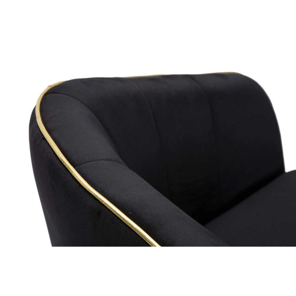 Poltrona VKH317, Nero, Legno, 62x58x78 cm
