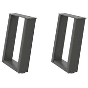 Set di 2 gambe per tavolino da caffè angolate dal design moderno 38 x 43 cm in acciaio antracite 02_0057046