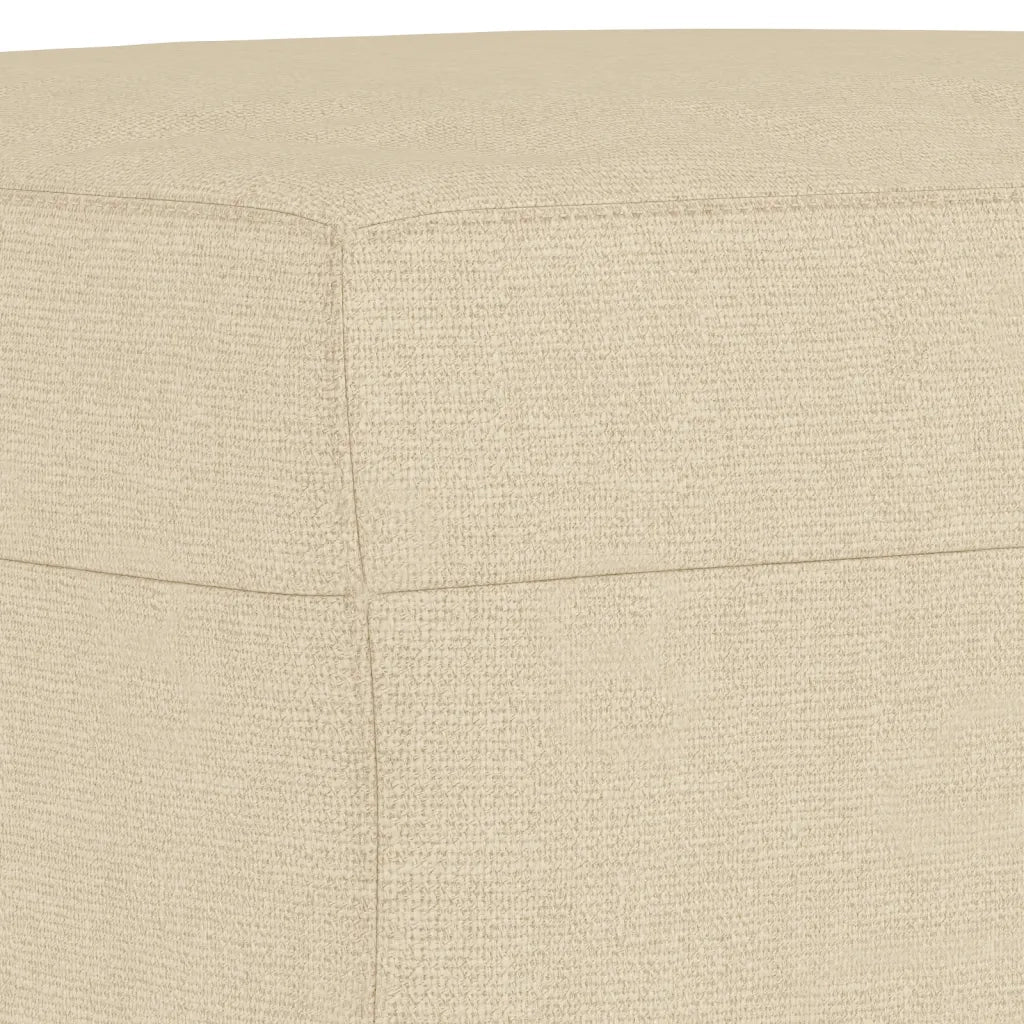 Set Divani 3 pz con Cuscini Crema in Tessuto
