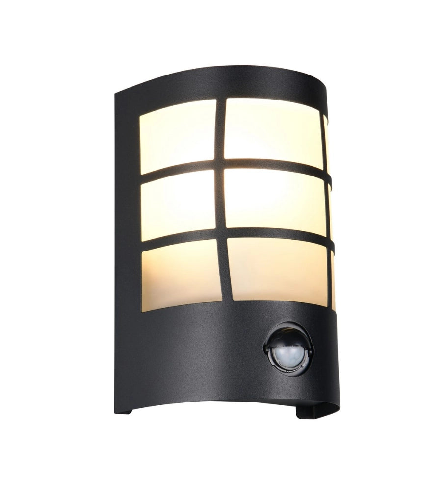 Applique esterna SINTRA RL nera 1xE27 con sensore