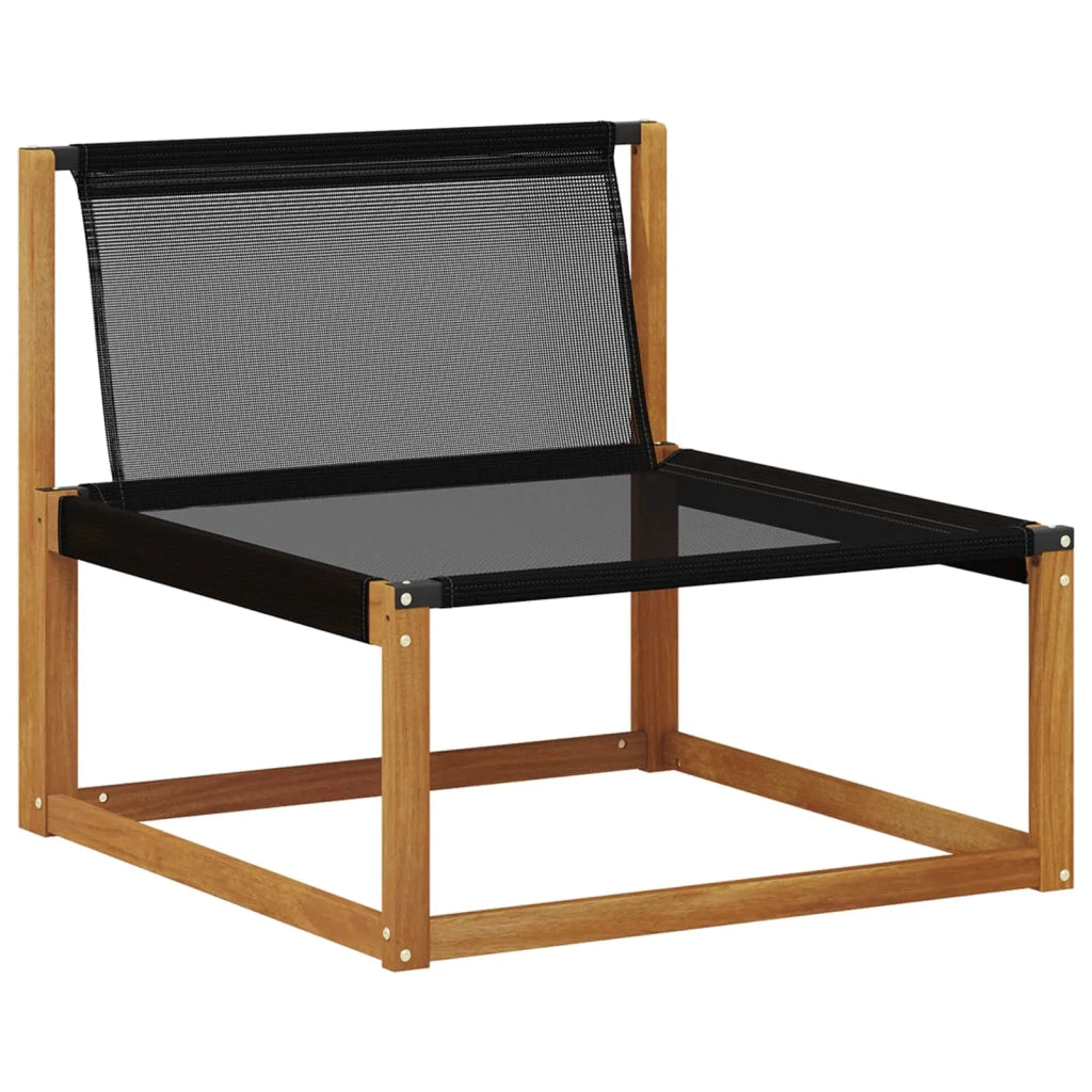 Set di divani da esterno 3 pz Naturale e Nero 3381212