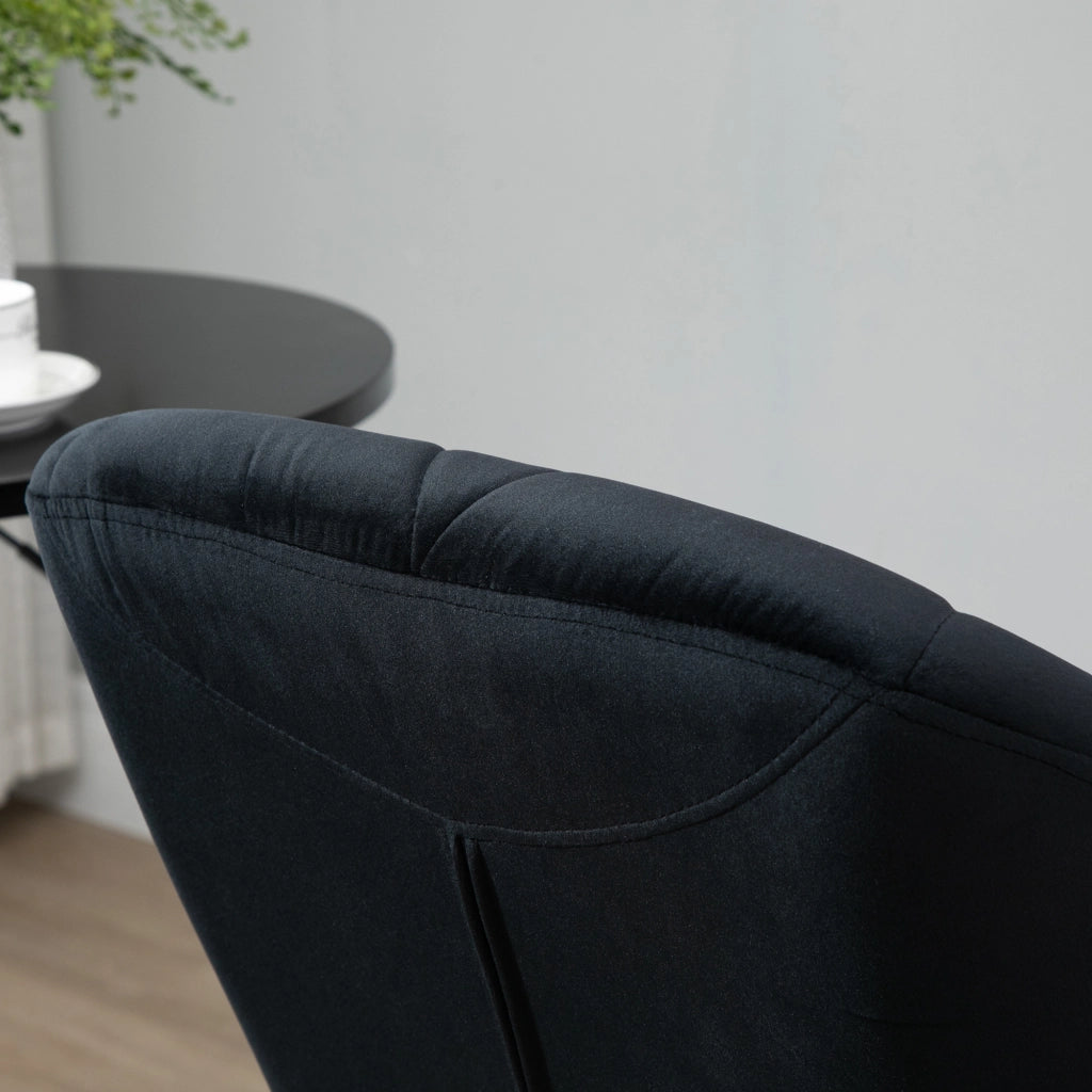 Sgabelli da bar set 2 girevoli regolabili con schienale e poggiapiedi in poliestere nero 51,5 × 57,5 × 93-114,5 cm