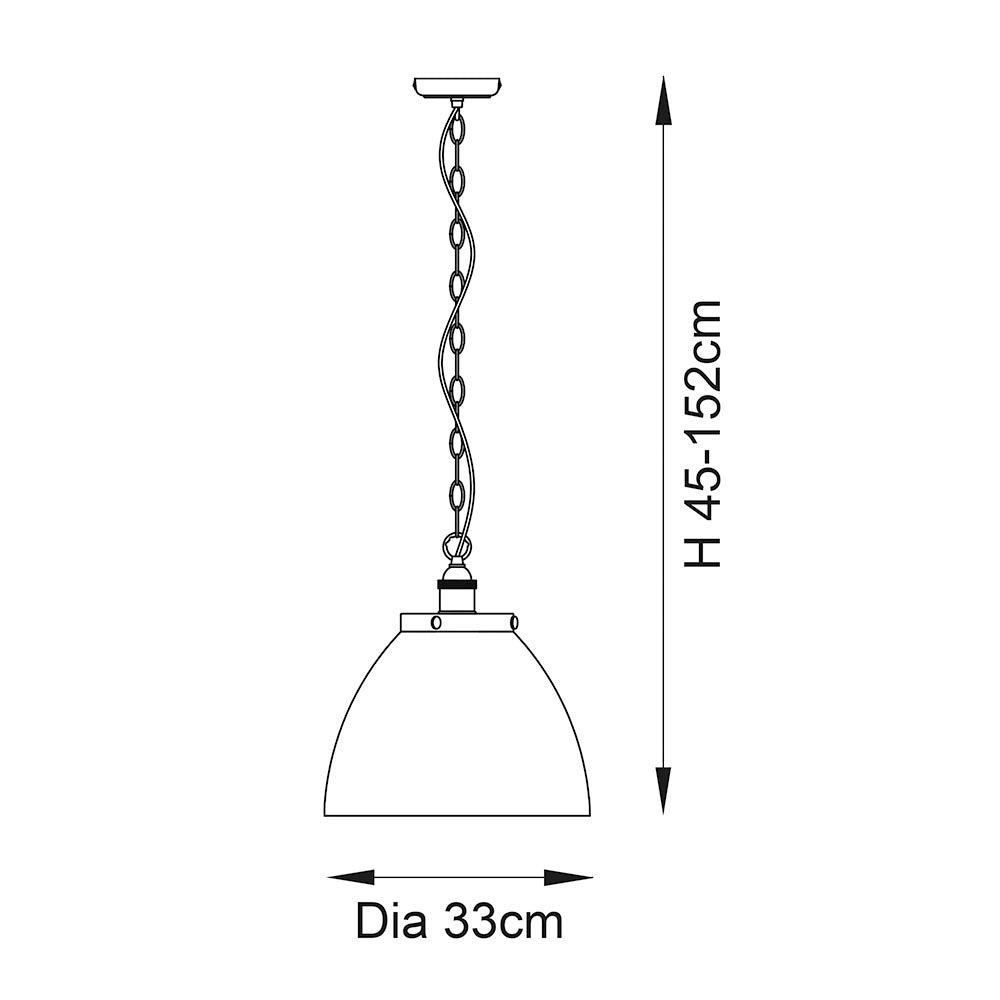 Lampada a sospensione industriale ottone antico E27 Endon