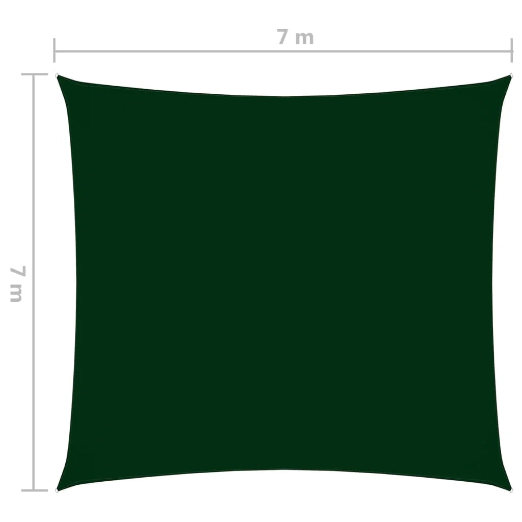Telo parasole a vela in tessuto oxford quadrato 7 x 7 m verde scuro 02_0009546