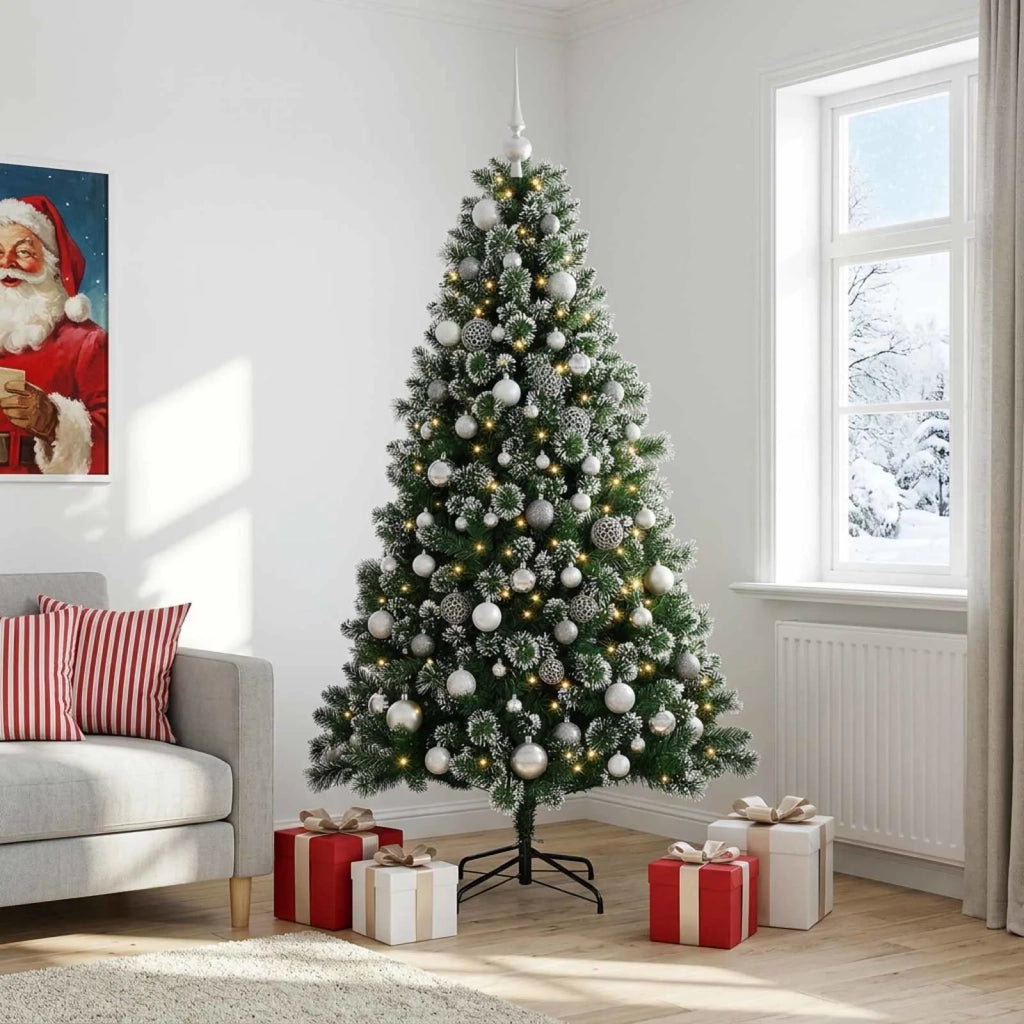 Albero di Natale artificiale con palline 210 cm 300 LED 3461243
