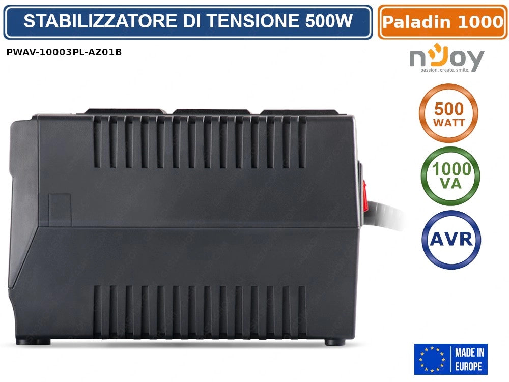 STABILIZZATORE DI TENSIONE 1000VA 500 WATT AVR RJ11 IN/OUT