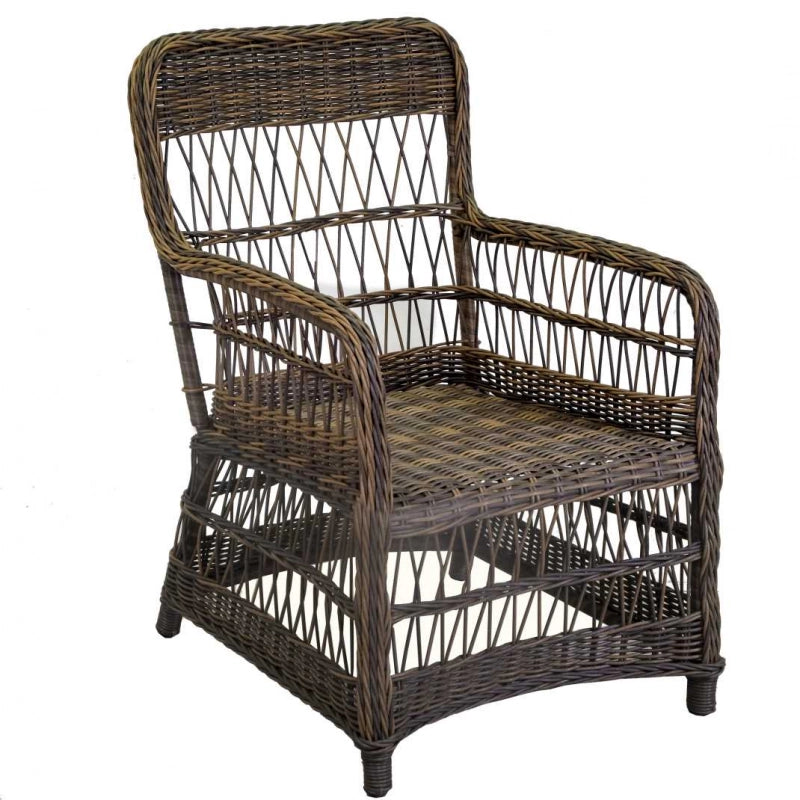 Poltrona alluminio polyrattan Baltimoracon cuscini cm 78x63h92
