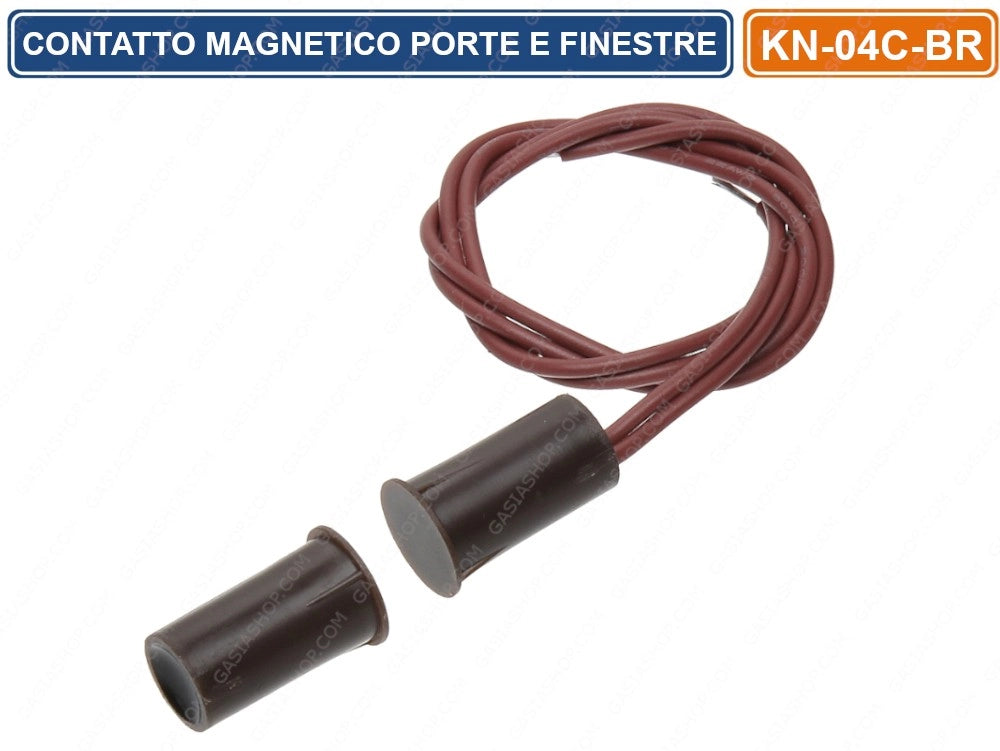 SENSORE MAGNETICO FILARE A SCOMPARSA PER PORTE E FINESTRE ANTIFURTO MARRONE