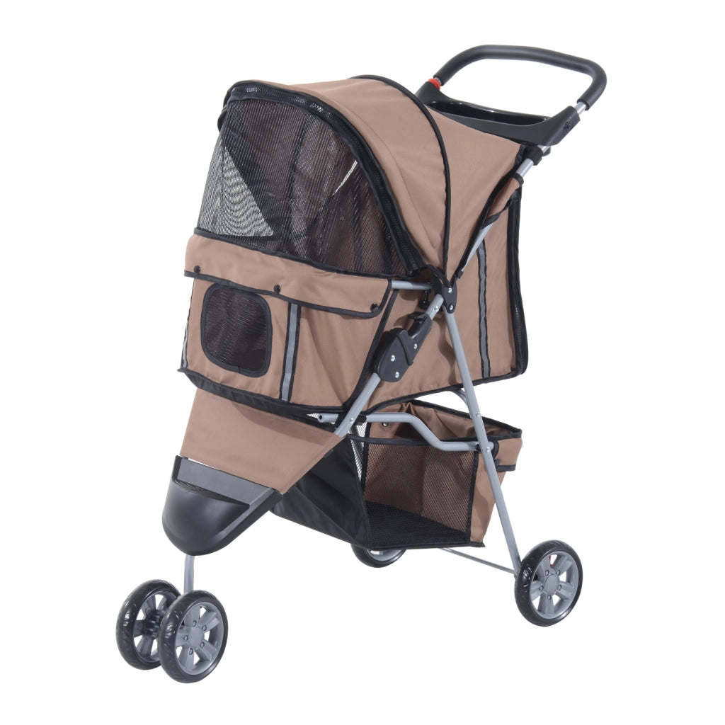 Carrello pieghevole per cani e gatti ¨C Minimal ¨C con cuscino, rete e tasche