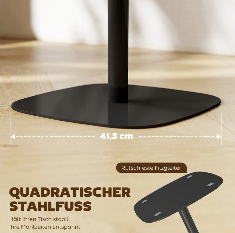 Tavolo da pranzo quadrato 60 cm effetto legno naturale