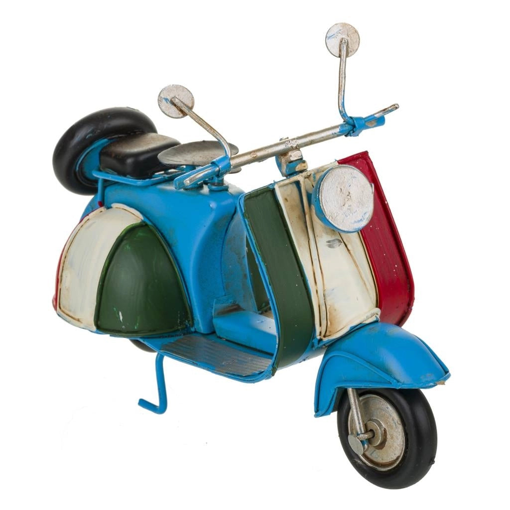 Moto scooter metallo blu 16x7x11h