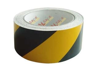 NASTRO SEGNALETICO ADESIVO IN PVC GIALLO/NERO- - mm.50h. rotoli da mt.33 giallo/nero - 6 pezzi FEUDO