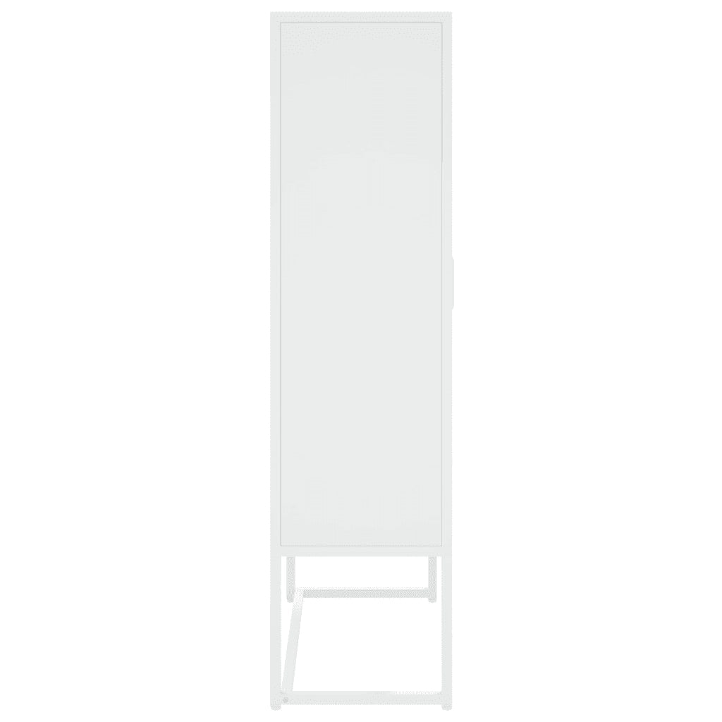 Credenza Alta Bianca 80x35x135 cm in Acciaio