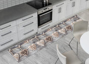 Tappeto Passatoia Cucina Antiscivolo Sottolavello Digitale Fantasie Varie - 50x115 - Cuori Grigio