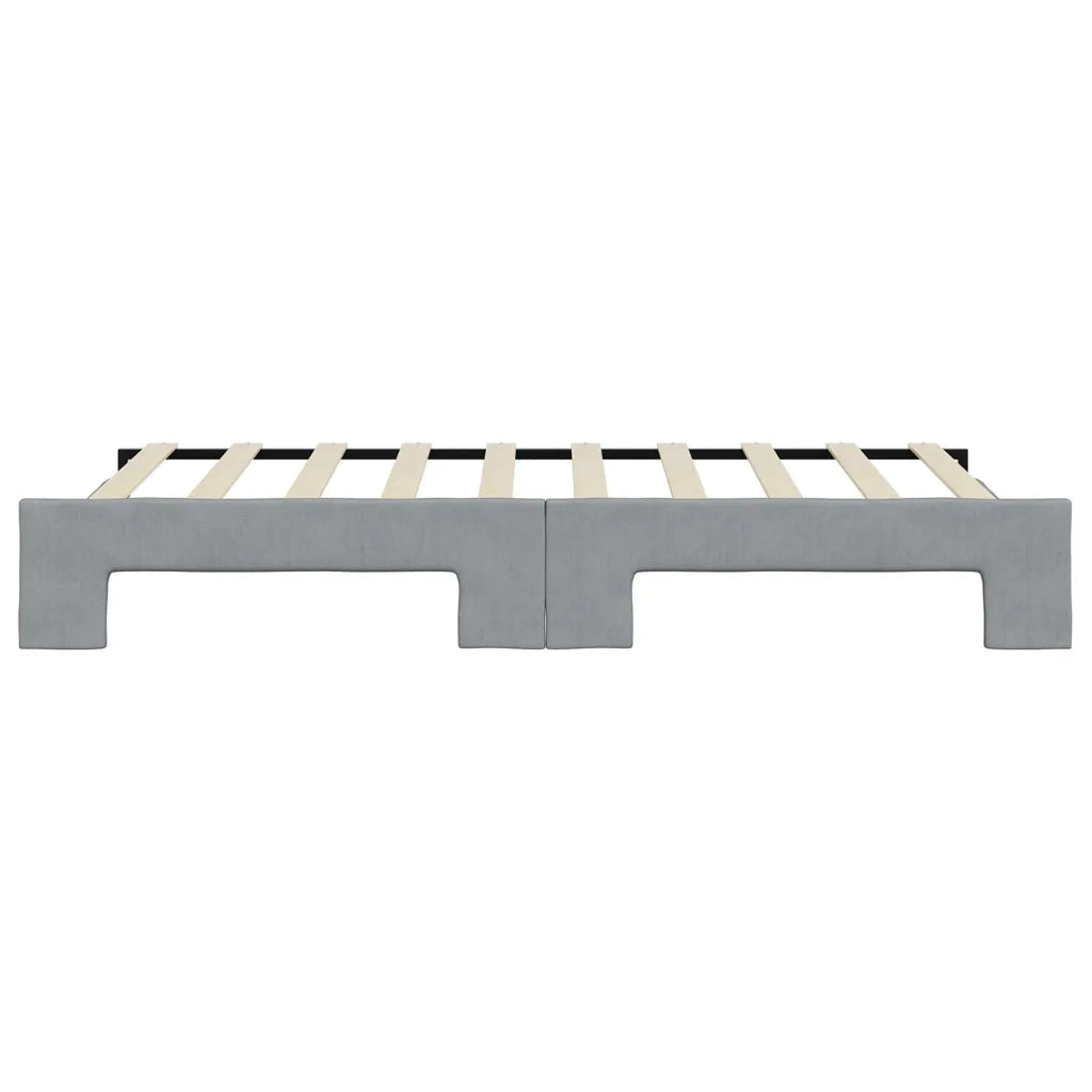 Divano Letto con Letto Estraibile Grigio Chiaro 90x190 Tessuto 3197540