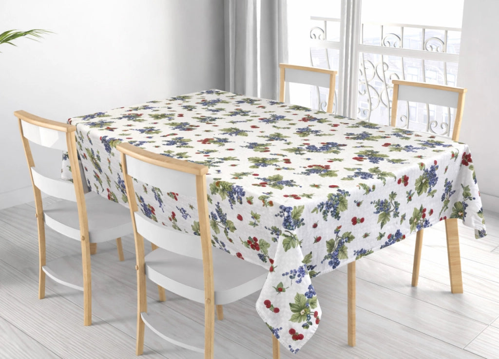 Tovaglia Per Salotto Cucina Tavolo 100% Cotone Frutti Di Bosco RP - 140x180 - Frutti Di Bosco