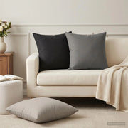 Cuscino con cuscino HEERLEN 2 pz Grigio Poliestere 926653
