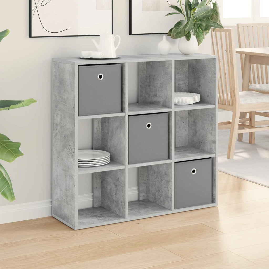 Credenza | Madia | Buffet da pranzo | Armadio da pranzo con cassetto Grigio cemento 88,5 x 29 x 84,5 cm