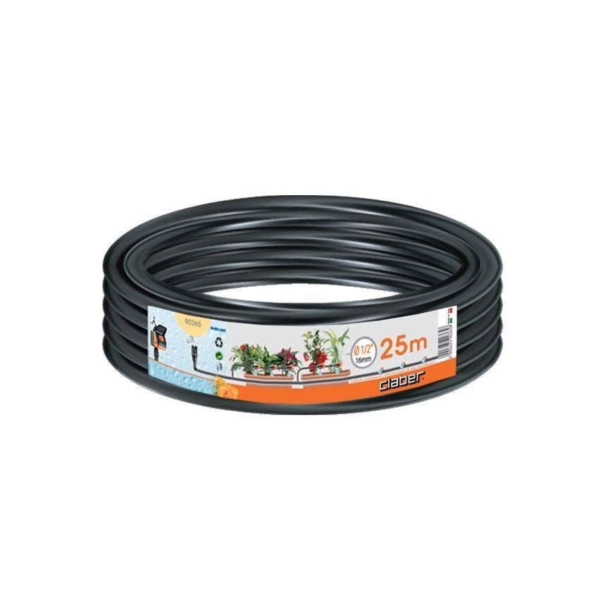 Claber 90366 Rainjet Tubo Collettore 1-2'' 50 m Polietilene Flessibile Antialghe colore Nero
