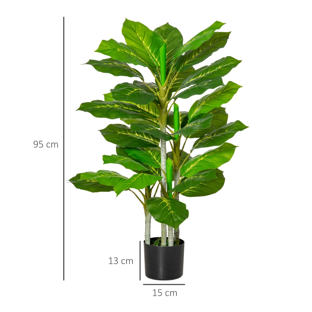 Pianta Artificiale per Interni ¨C Minimal ¨C Verde in Cemento 95 cm