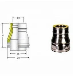 Inox doppia parete aisi 316 racc ordo d.250 300f-200m b08xbd7pk7